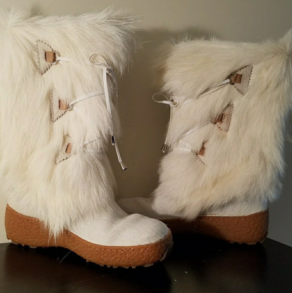 Oscar Italian Goat Fur boots size 41